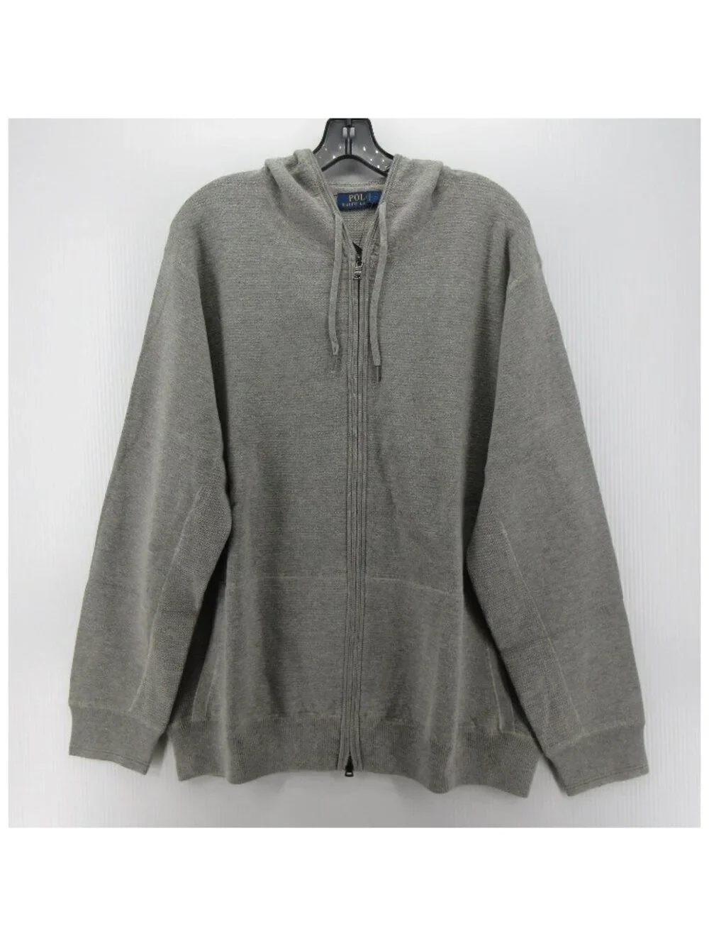 Polo Ralph Lauren Sweater 2XB Cashmere Cotton Cardigan Hoodie Full Zip